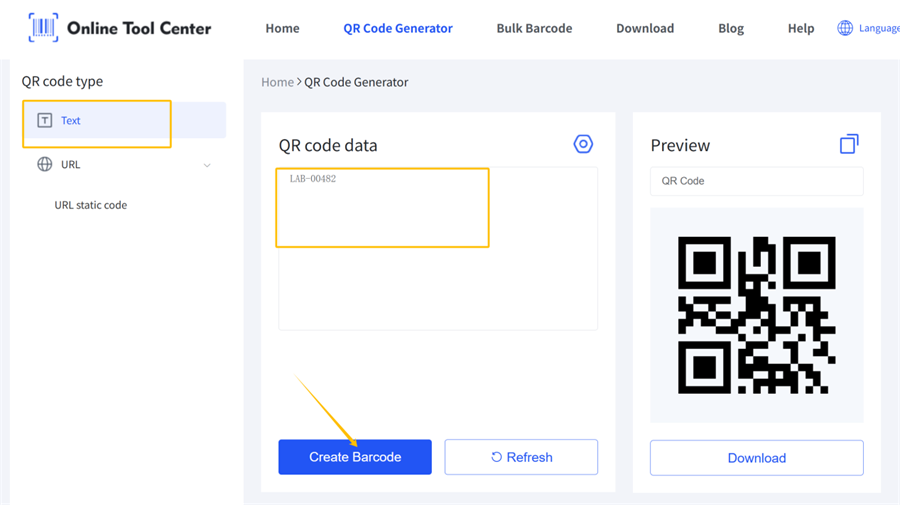 Convert Text to a QR Code Конвертировать текст в QR-код