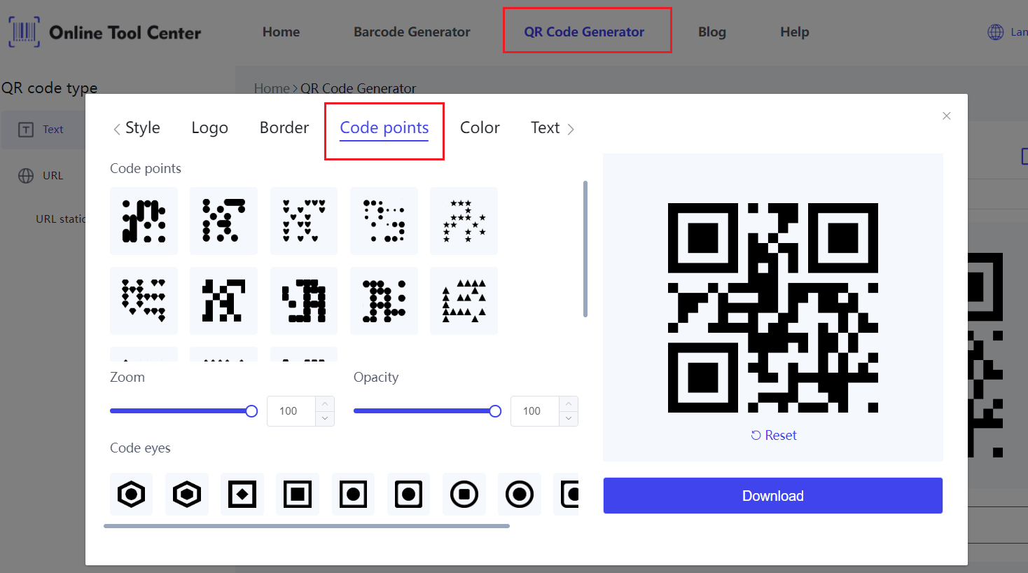 Создание QR - кода с помощью Dots.png