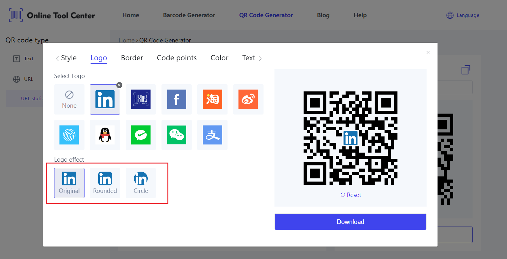 Случайный QR - код LinkedI