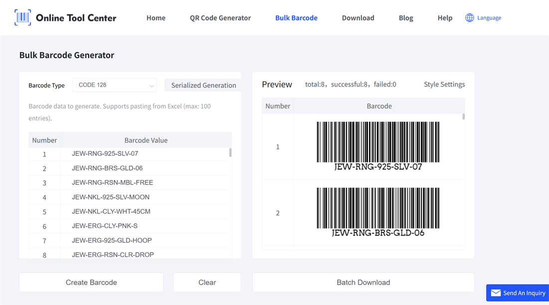 генерация штрих-кодов