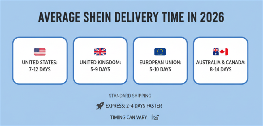 Average Shein Delivery Time in 2026 Среднее время доставки Shein в 2026 году