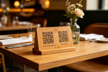 двойные QR-коды в ресторане