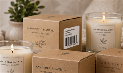handmade candle with barcode ручной свечи с штрих-кодом