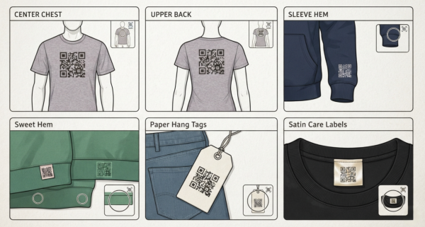 qr code on clothi QR-код на одежде