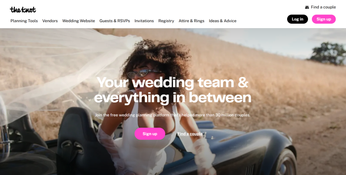 The Knot website Сайт Knot